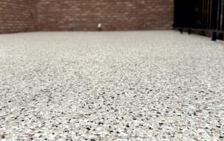 Close up shot of outdoor epoxy floor epoxy floor peeling